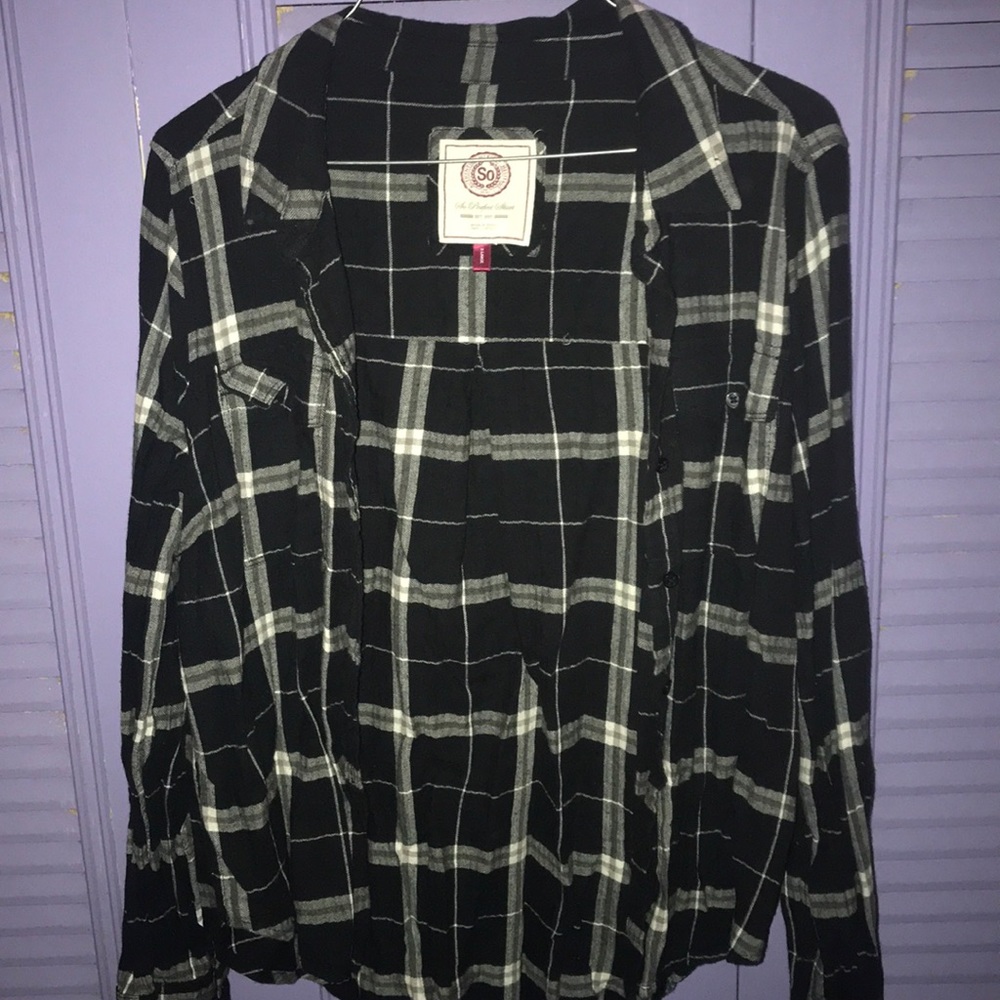 Black Plaid Shirt